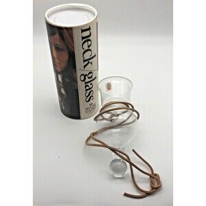 VINTAGE Holmegaard Large Neckglass Wine Glass Hands-free Wearable Retro MCM NEW